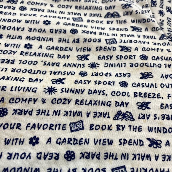 Unbranded Shirt Top Womens 3X White Blue Text Garden View Sunny Days Summer Tee - Picture 6 of 12